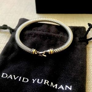 David Yurman 5mm Cable Buckle Bracelet EUC